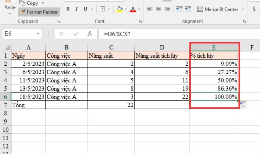 Cách kết hợp tính phần trăm với một số hàm trong Excel để tính toán