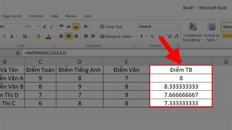 3 Cách tính trung bình trong Excel đơn giản, nhanh chóng