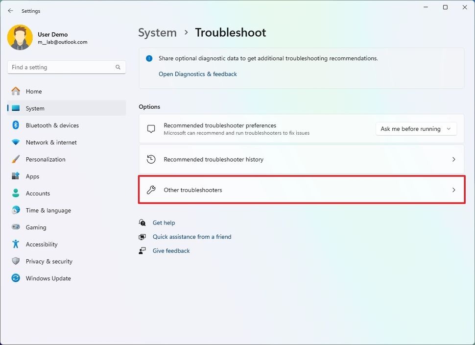 Cách chạy Troubleshoot trên Windows 11