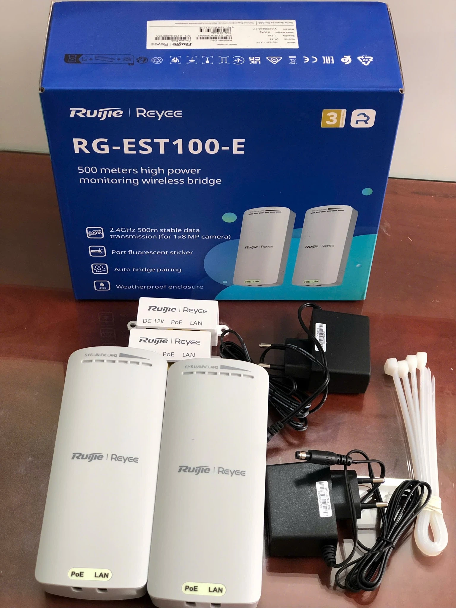 Bộ bắn điểm Wifi ngoài trời Ruijie Reyee RG-EST100-E giá rẻ tại Buôn Ma thuột