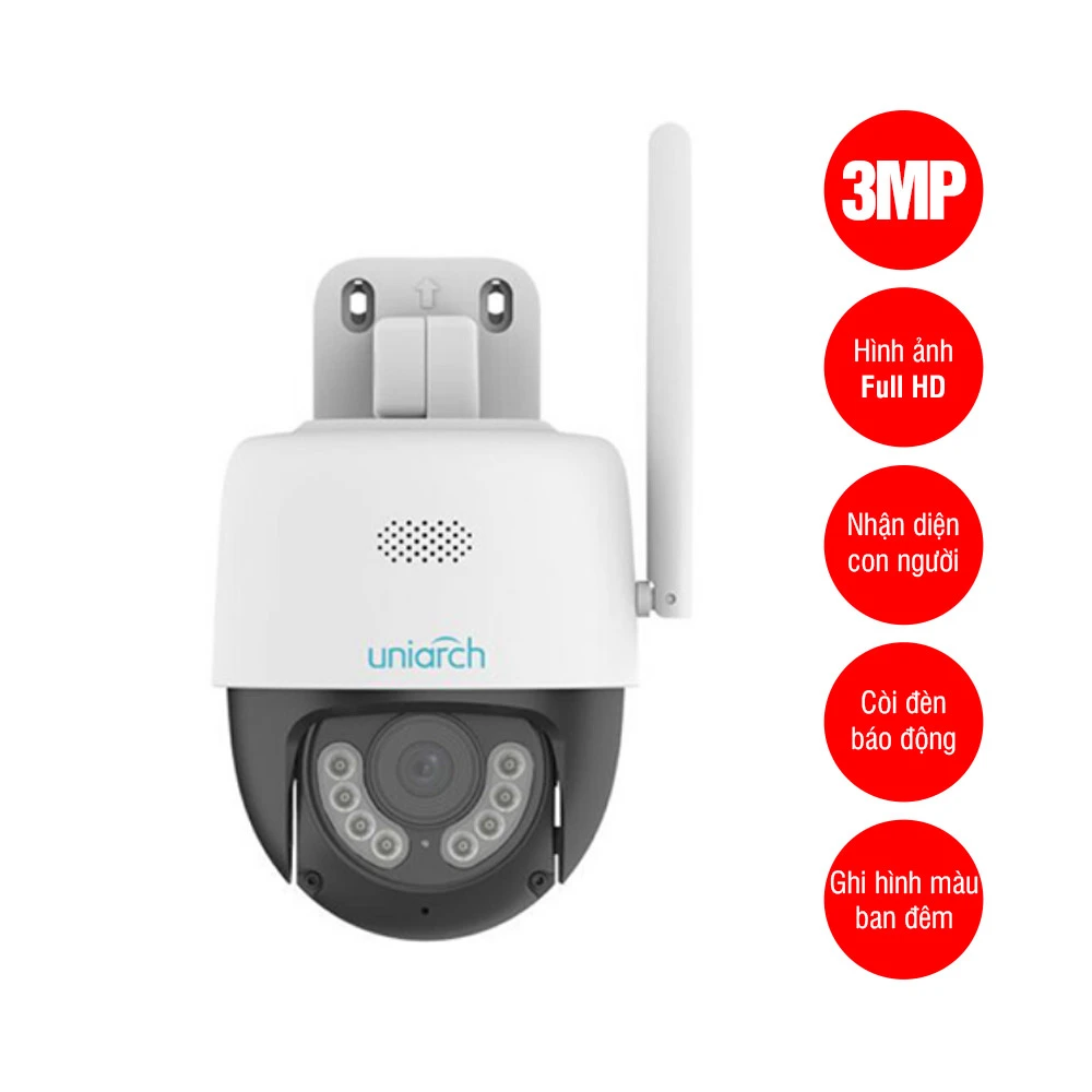 Camera Wifi PTZ UNV UNIARCH UHO-P1A-M3F4D 3MP Ngoài Trời